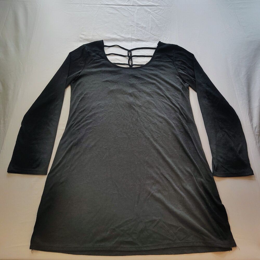 Balance Collection Cover Up Dress Tunic Black Sheer Sz M Beach Resort Vacation